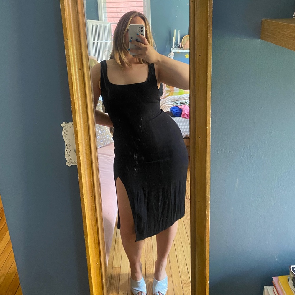 NWT Reformation Norton dress in black, Size 12